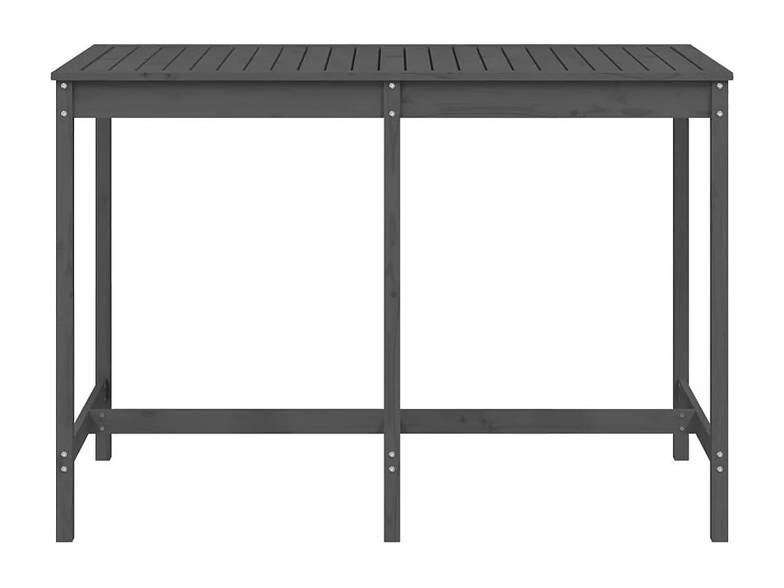 Table de jardin gris 159,5x82,5x110 cm bois massif de pin