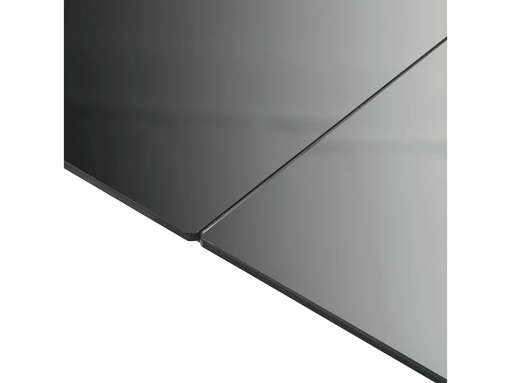 Mesa de jardín de aluminio y vidrio negra 150x90x74 cm