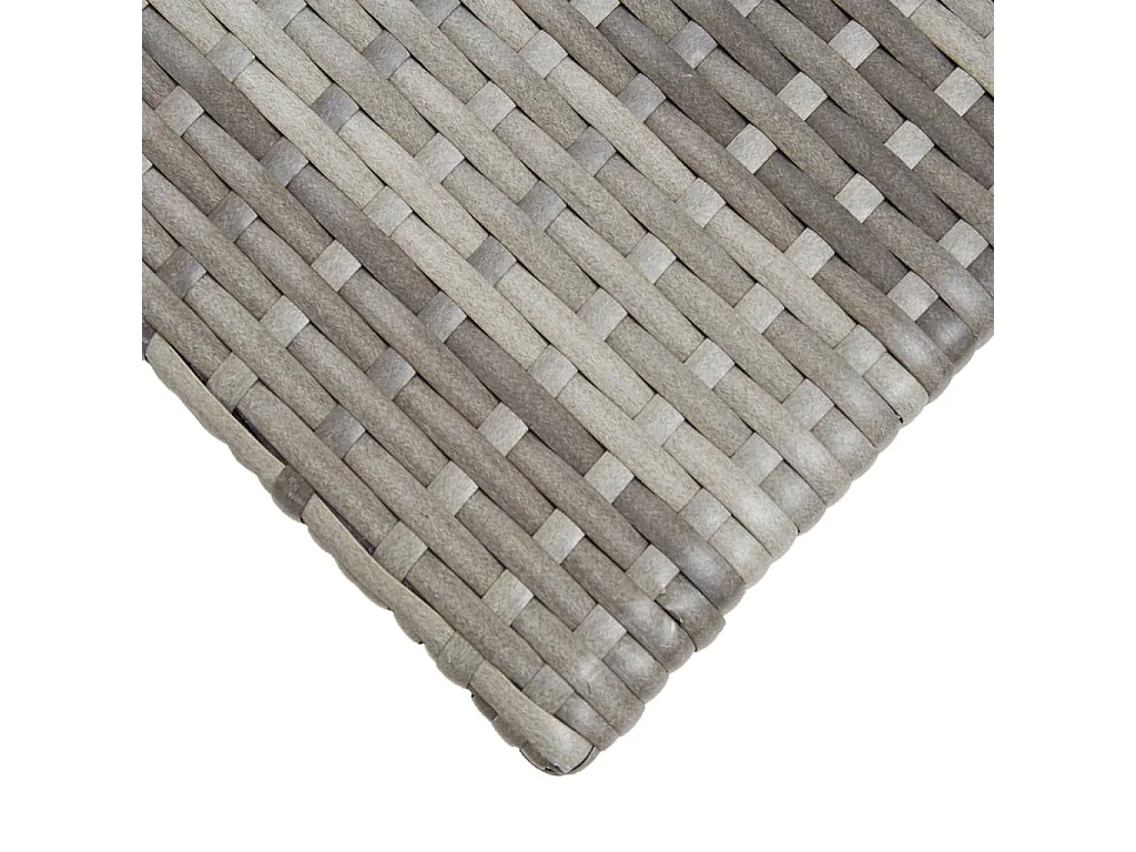 Table à thé Gris 50x50x47 cm Résine tressée