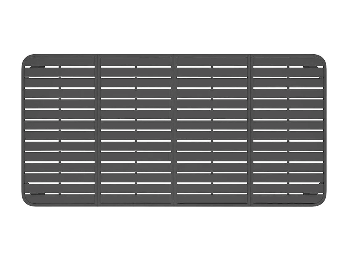 Table de jardin anthracite 200x100x71 cm acier