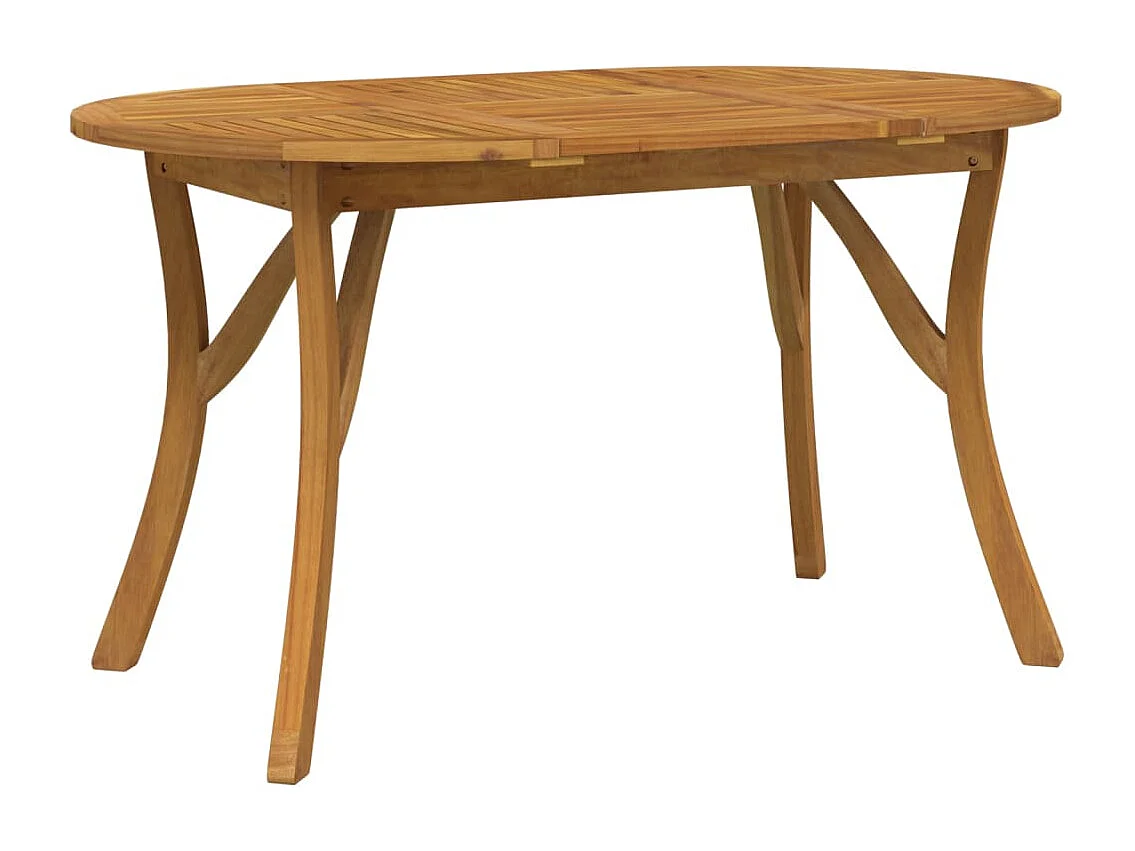 Mesa de jardín madera maciza de acacia 150x90x75 cm