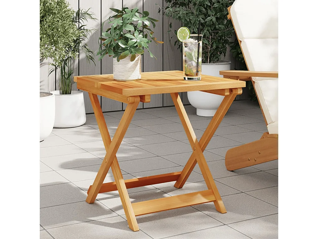 Table pliable de jardin 50x50x50 cm bois d'acacia solide