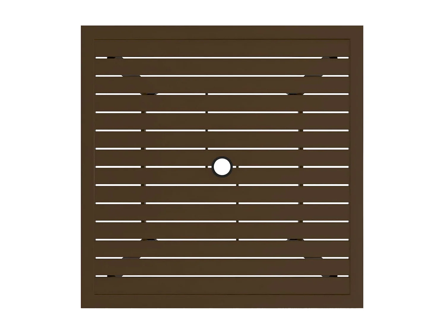 Table de jardin Marron 81,5x81,5x72 cm Acier