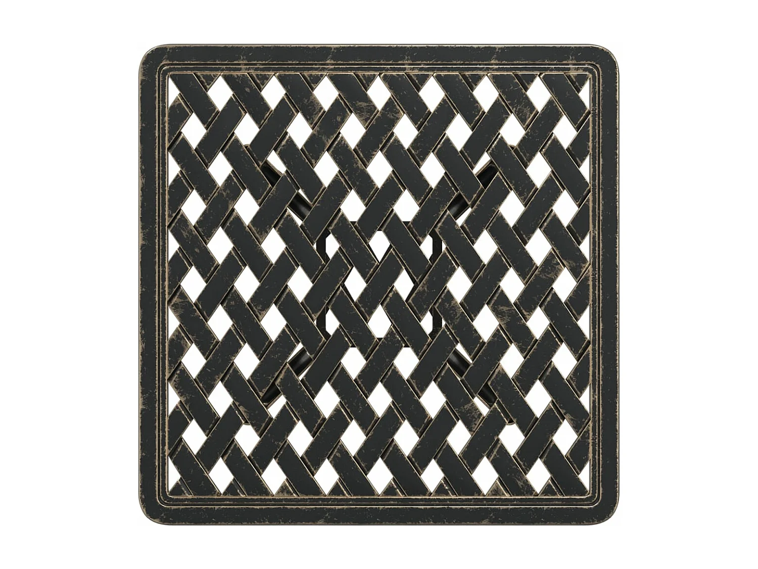 Mesa de jardín aluminio fundido bronce 53x53x53 cm