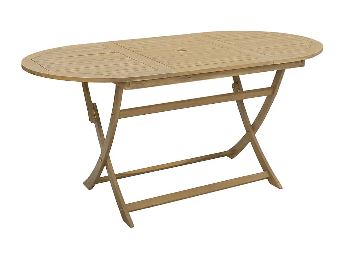 Table pliable de jardin 160x85x75 cm bois d'acacia solide
