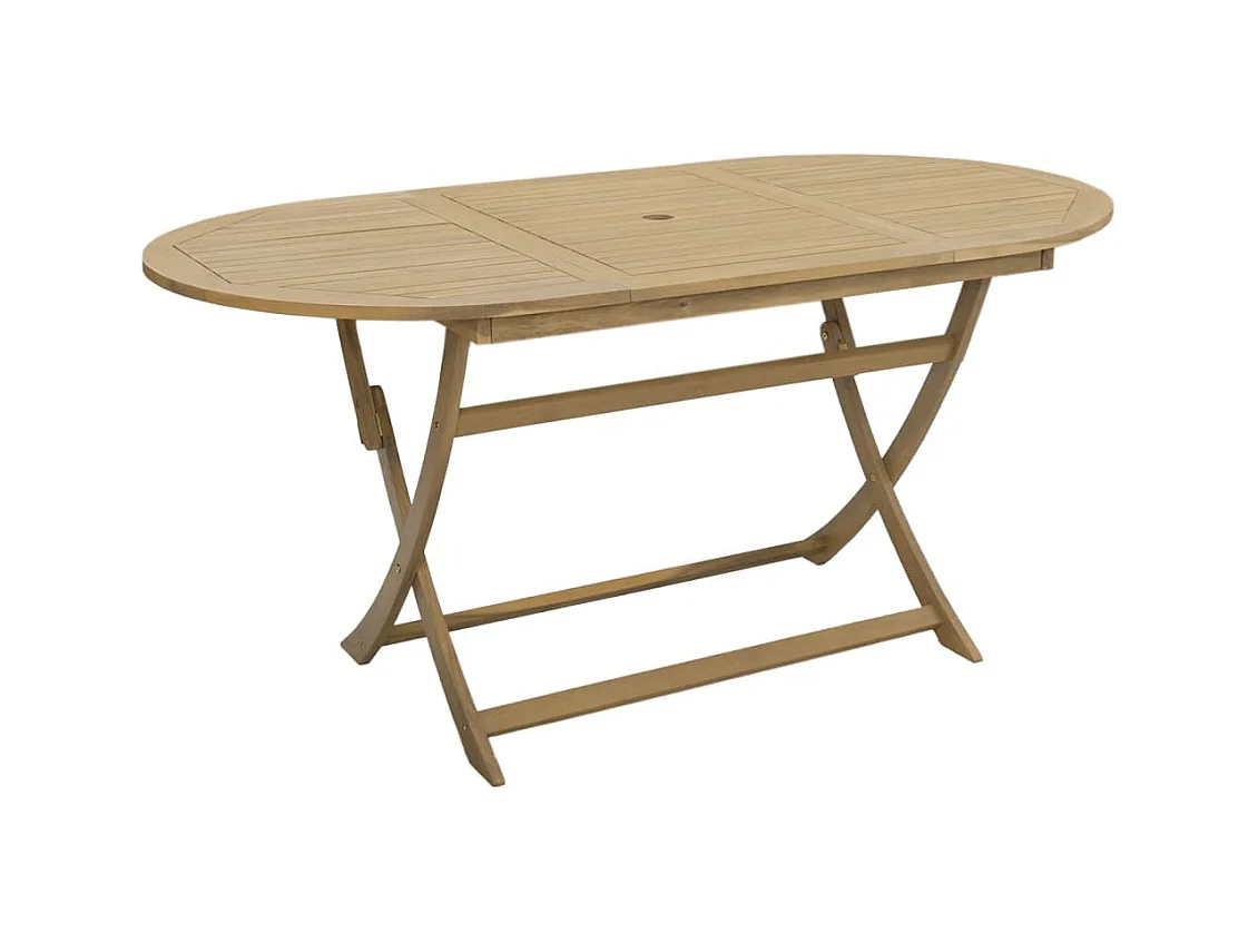 Table pliable de jardin 160x85x75 cm bois d'acacia solide