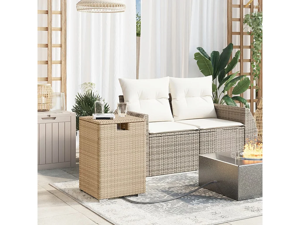 Table de couverture de bouteille de propane beige 40x40x60 cm