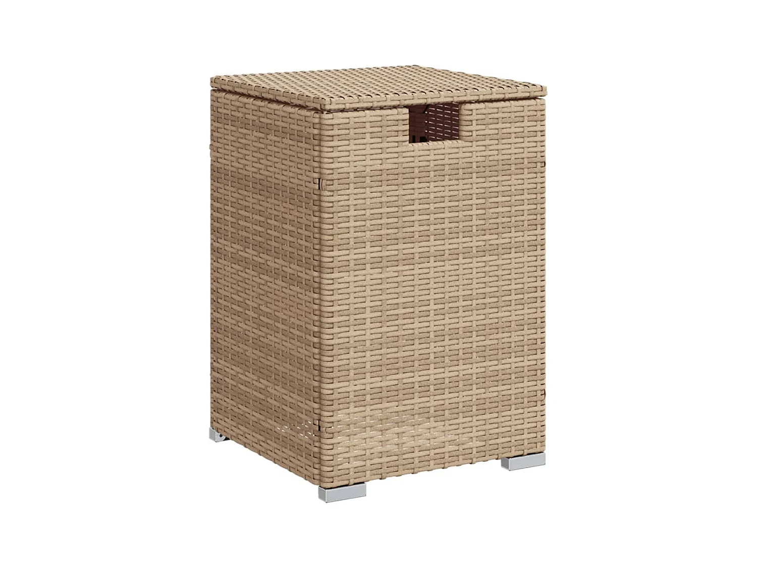 Afdekkast voor propaangasfles 40x40x60 cm Poly Rattan beige