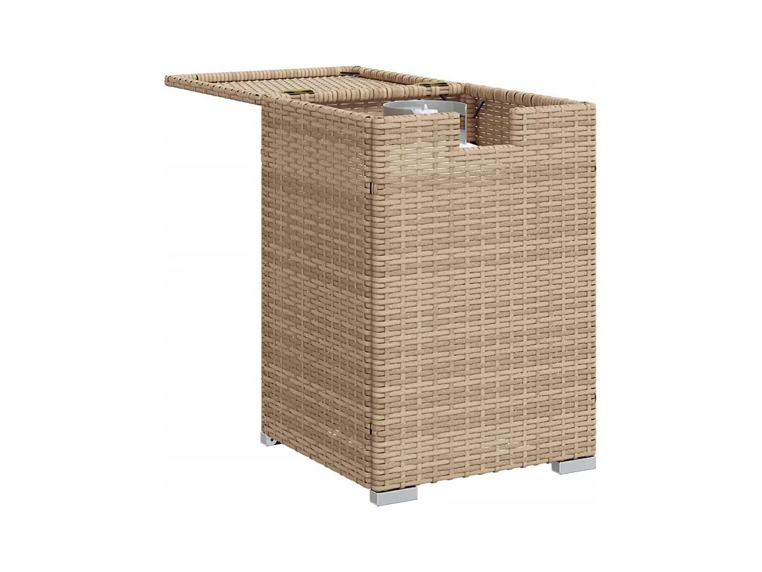 Afdekkast voor propaangasfles 40x40x60 cm Poly Rattan beige