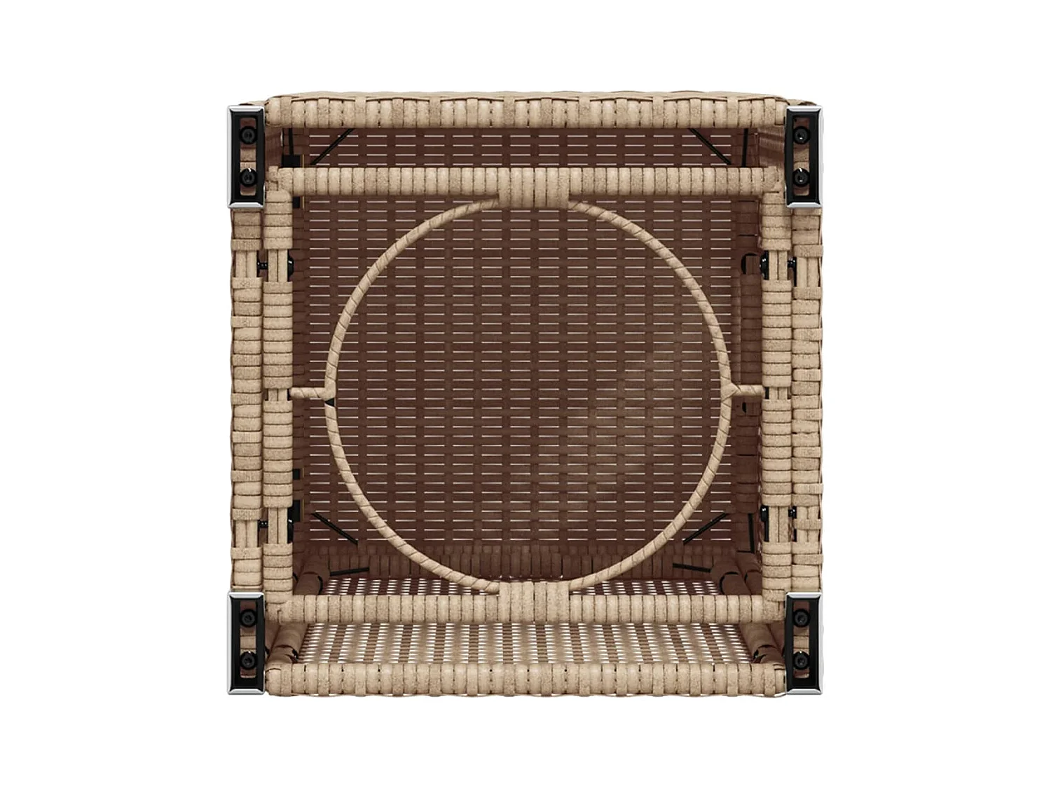 Afdekkast voor propaangasfles 40x40x60 cm Poly Rattan beige
