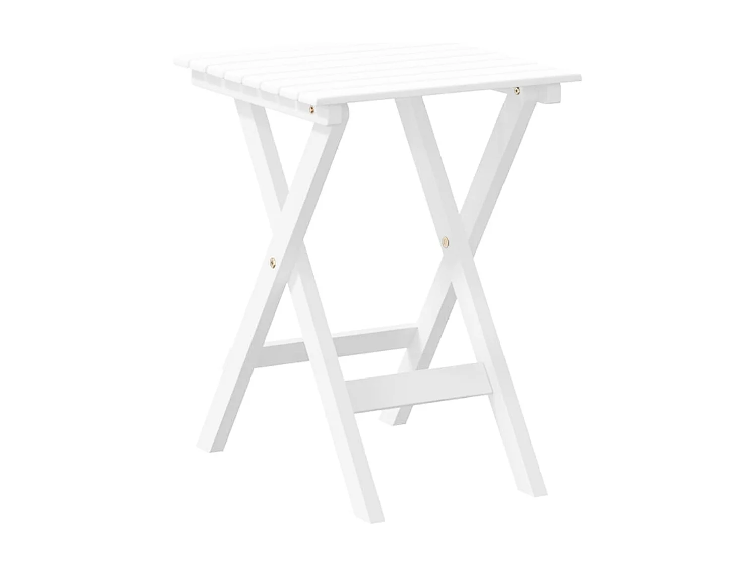 Mesa de apoio dobrável madeira de álamo maciça branco