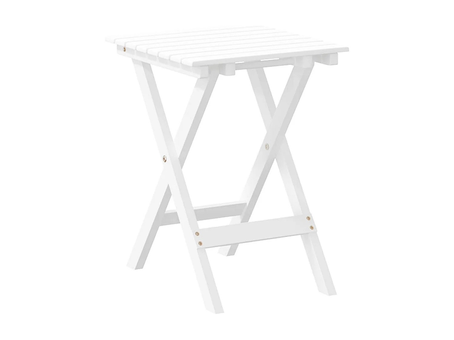 Mesa de apoio dobrável madeira de álamo maciça branco