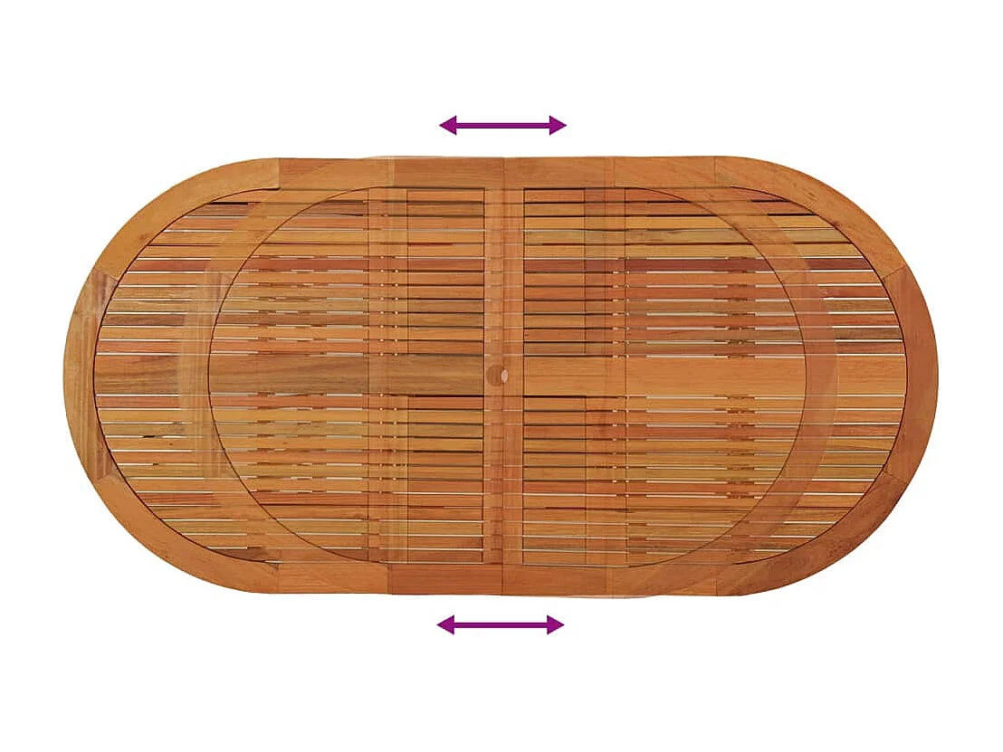 Mesa de jardim 200x100x75 cm madeira de eucalipto maciça