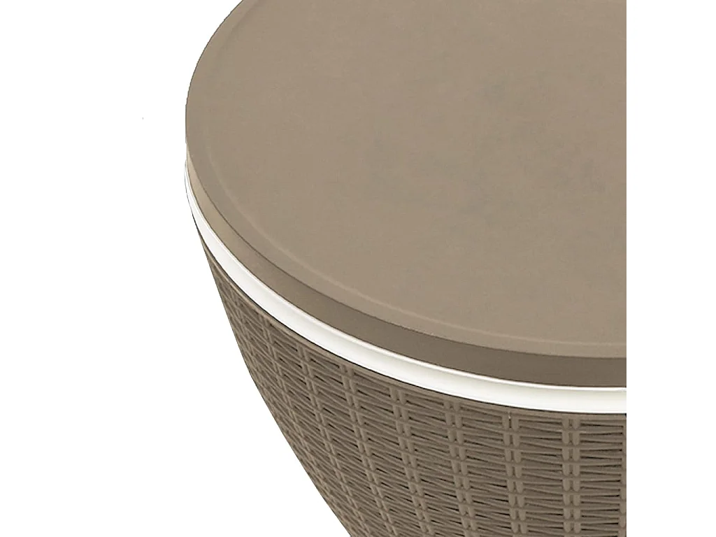 Table à glacière 3 en 1 marron clair polypropylène