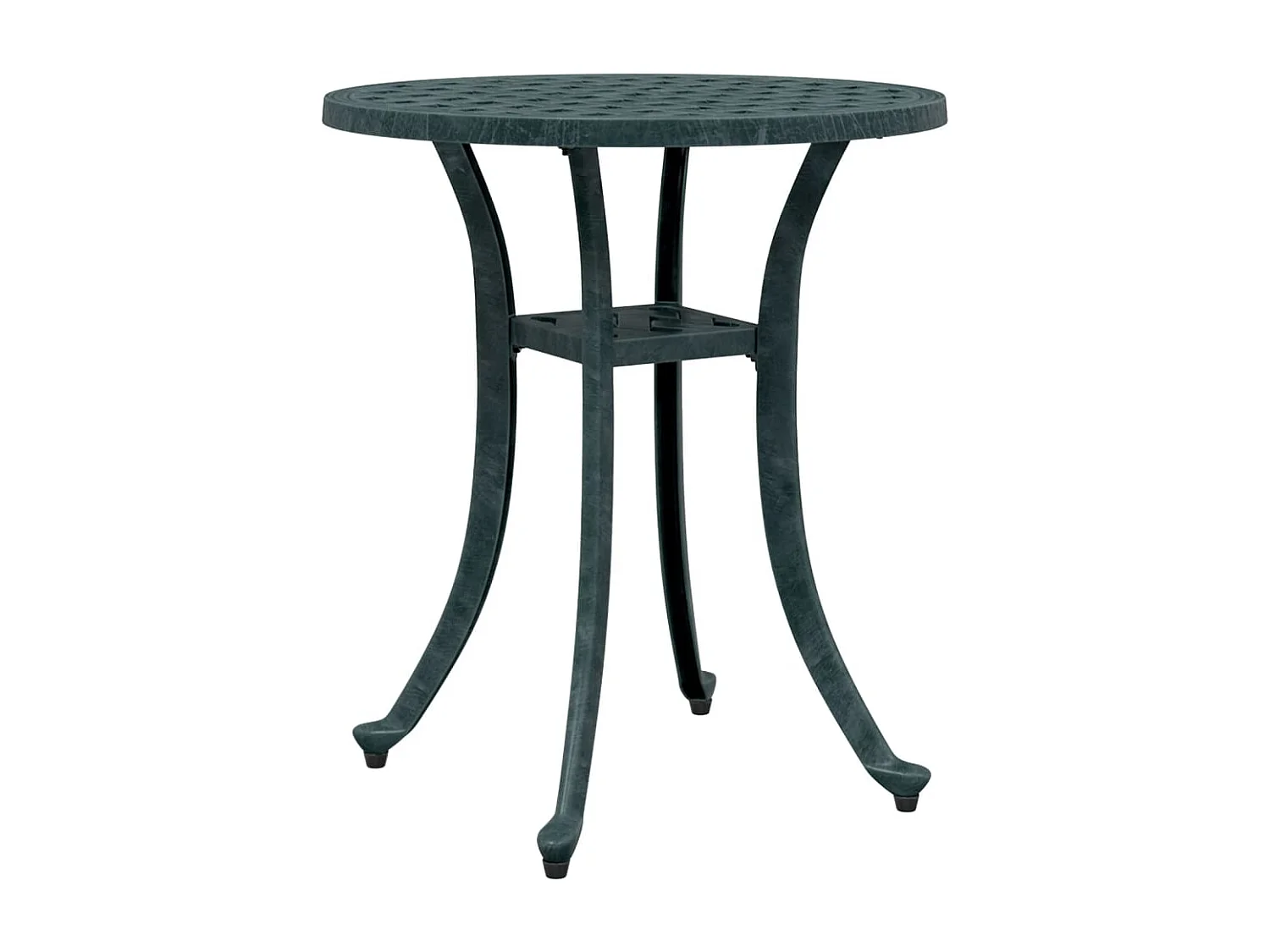 Table de jardin vert Ø48x53 cm aluminium coulé