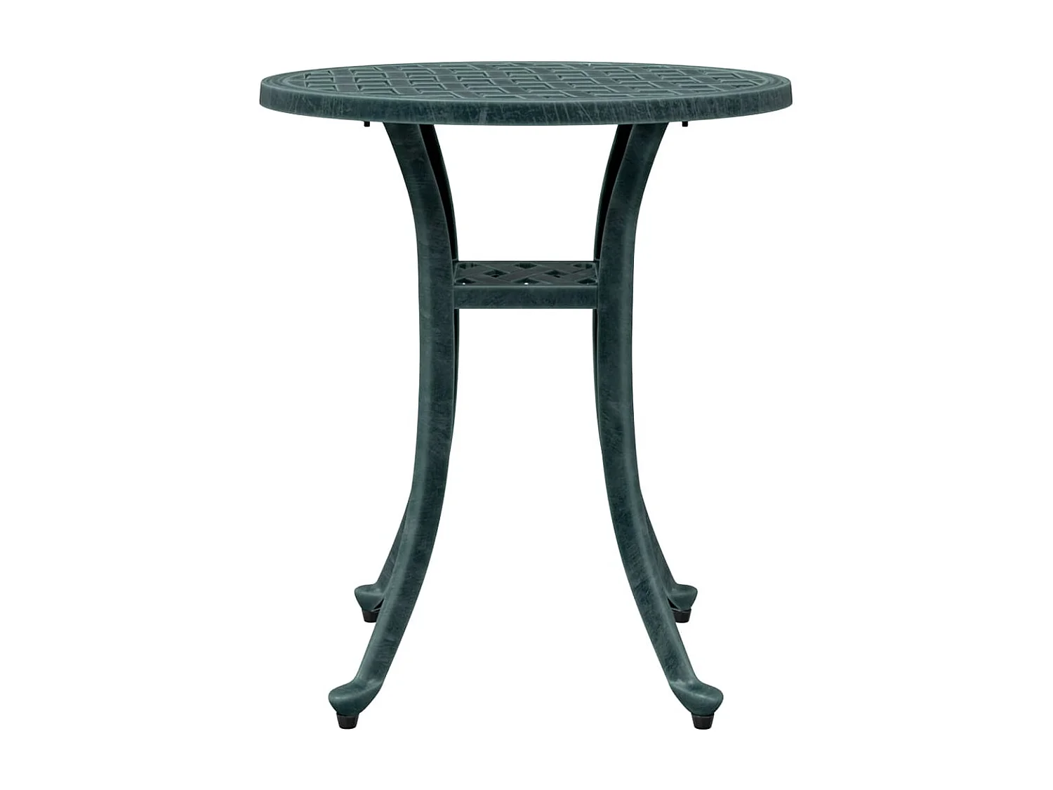 Table de jardin vert Ø48x53 cm aluminium coulé
