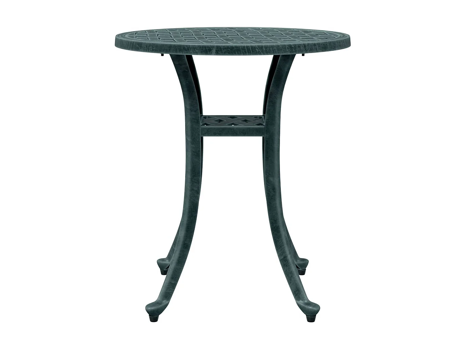 Table de jardin vert Ø48x53 cm aluminium coulé