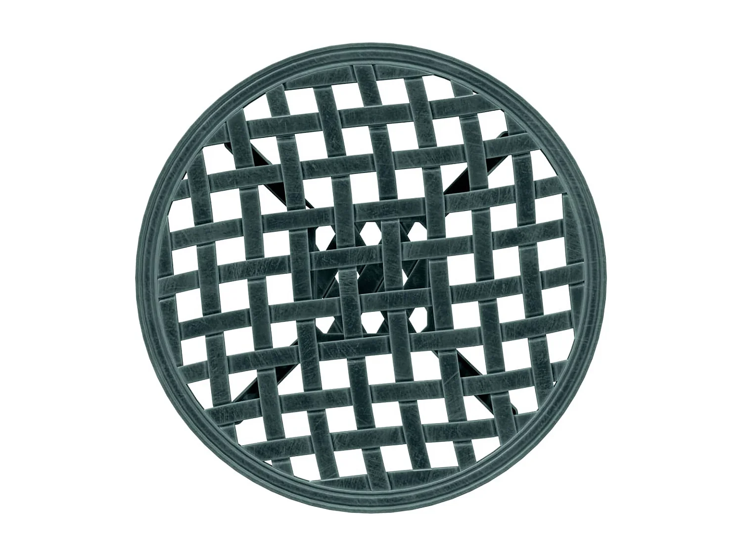 Table de jardin vert Ø48x53 cm aluminium coulé