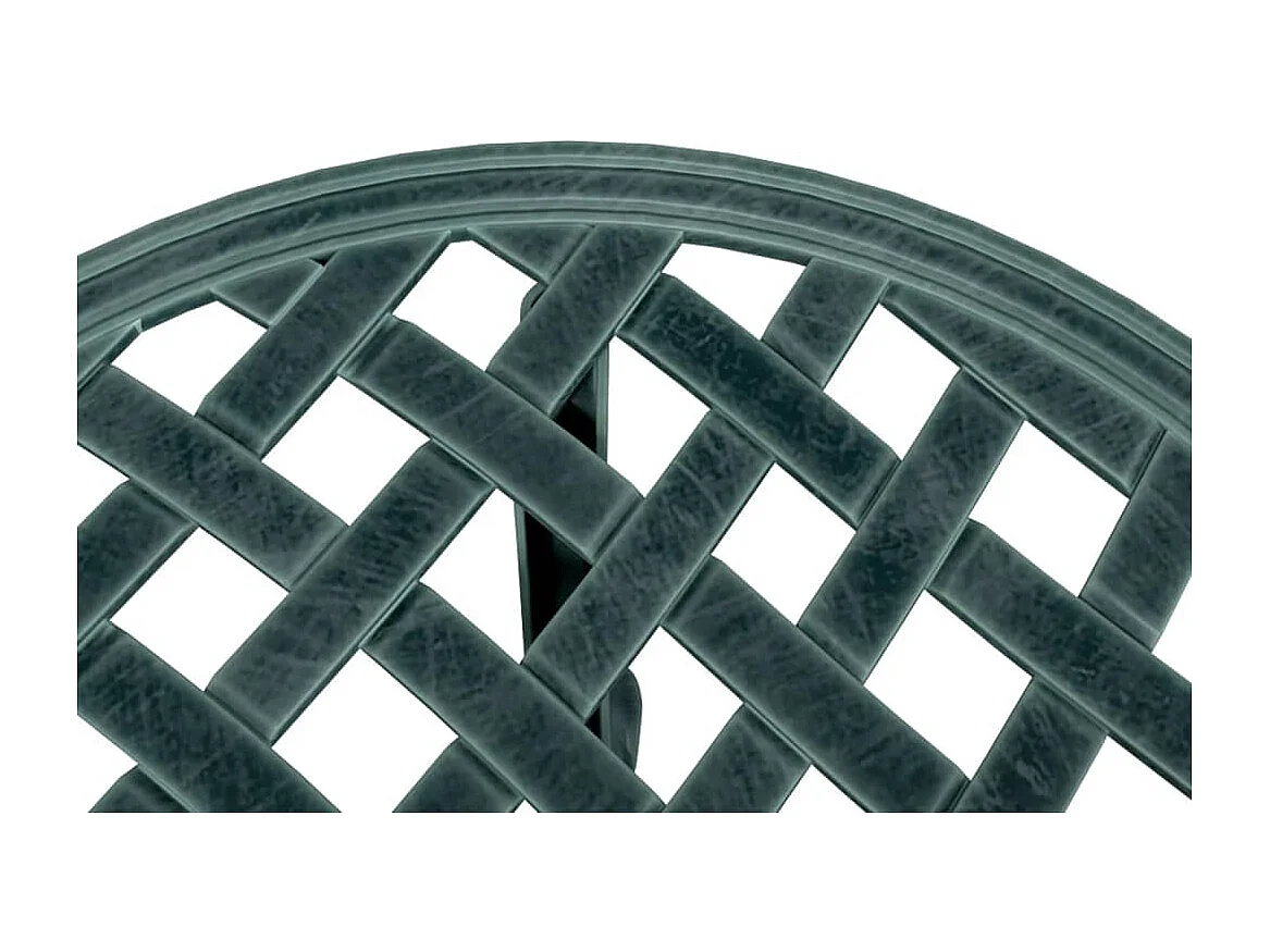 Table de jardin vert Ø48x53 cm aluminium coulé