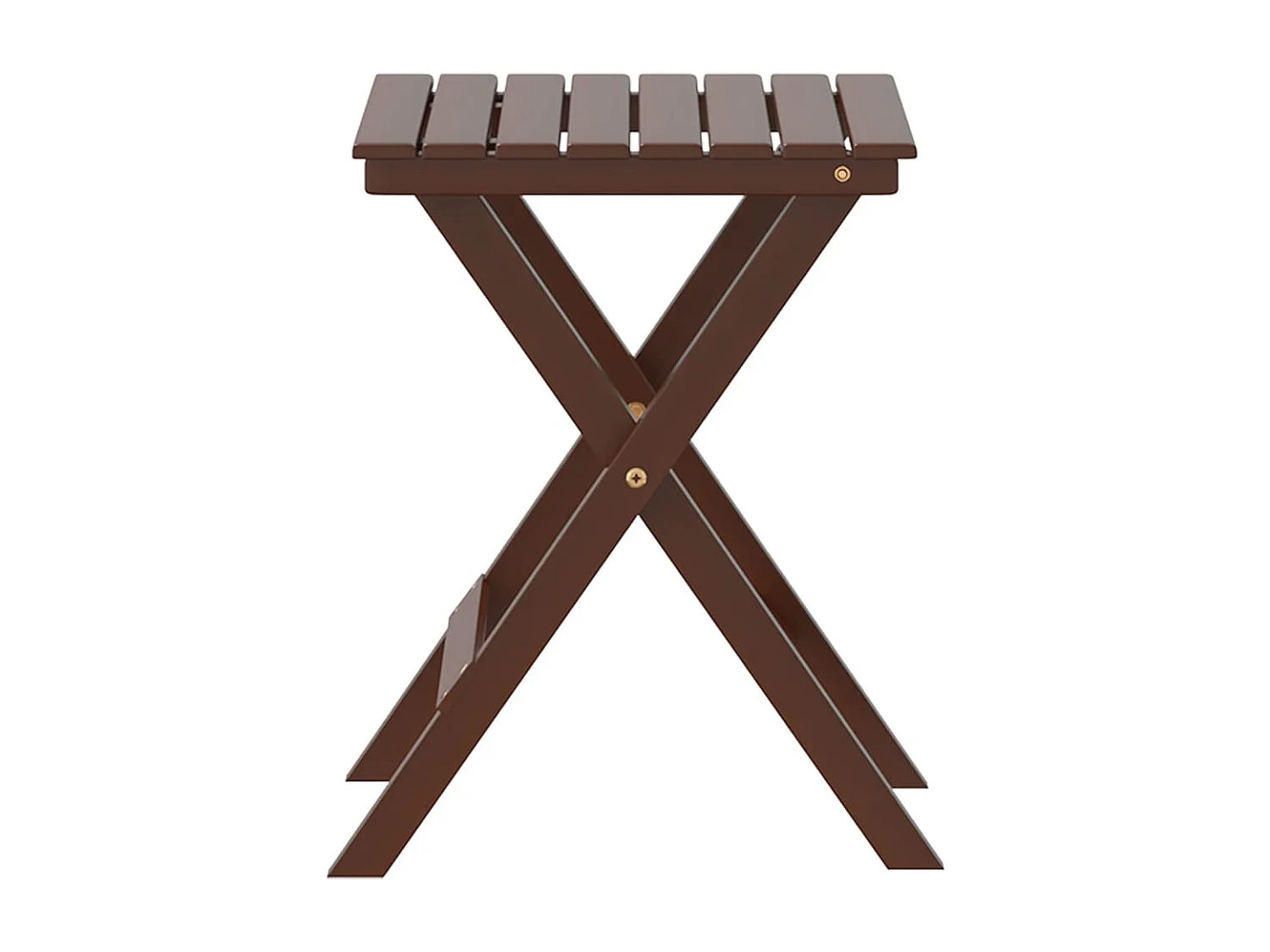 Table d’appoint pliable marron bois de peuplier massif