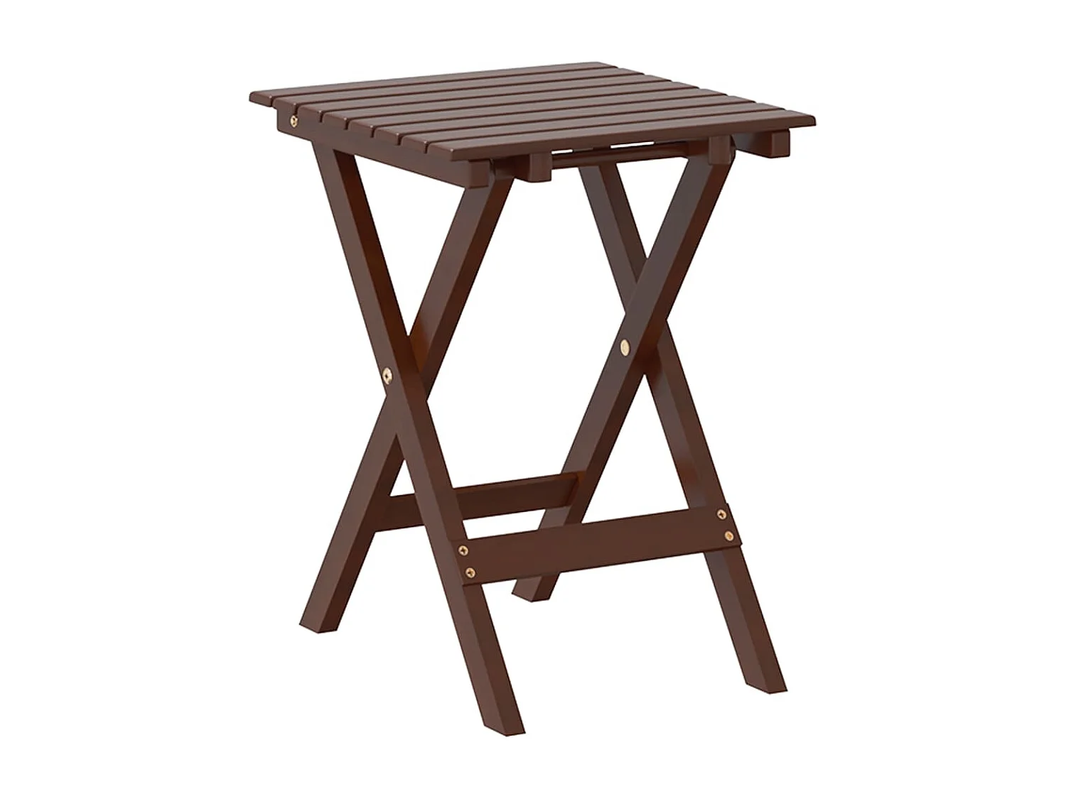 Table d’appoint pliable marron bois de peuplier massif