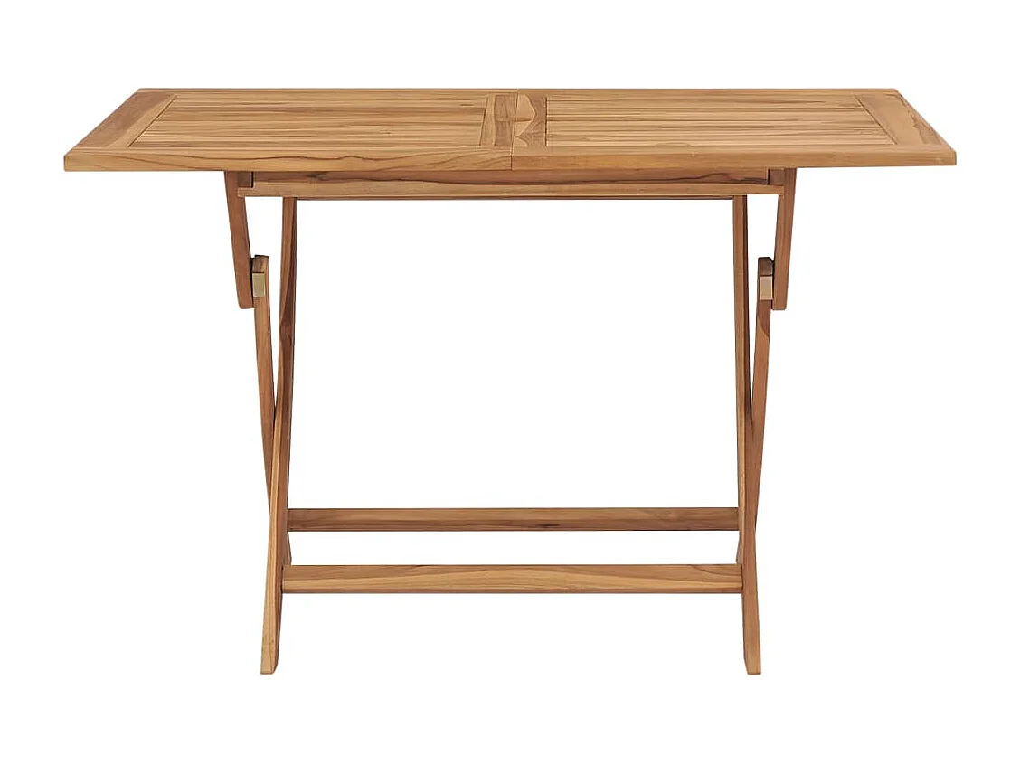 Tavolo Pieghevole da Giardino 120x70x75 cm in Massello di Teak