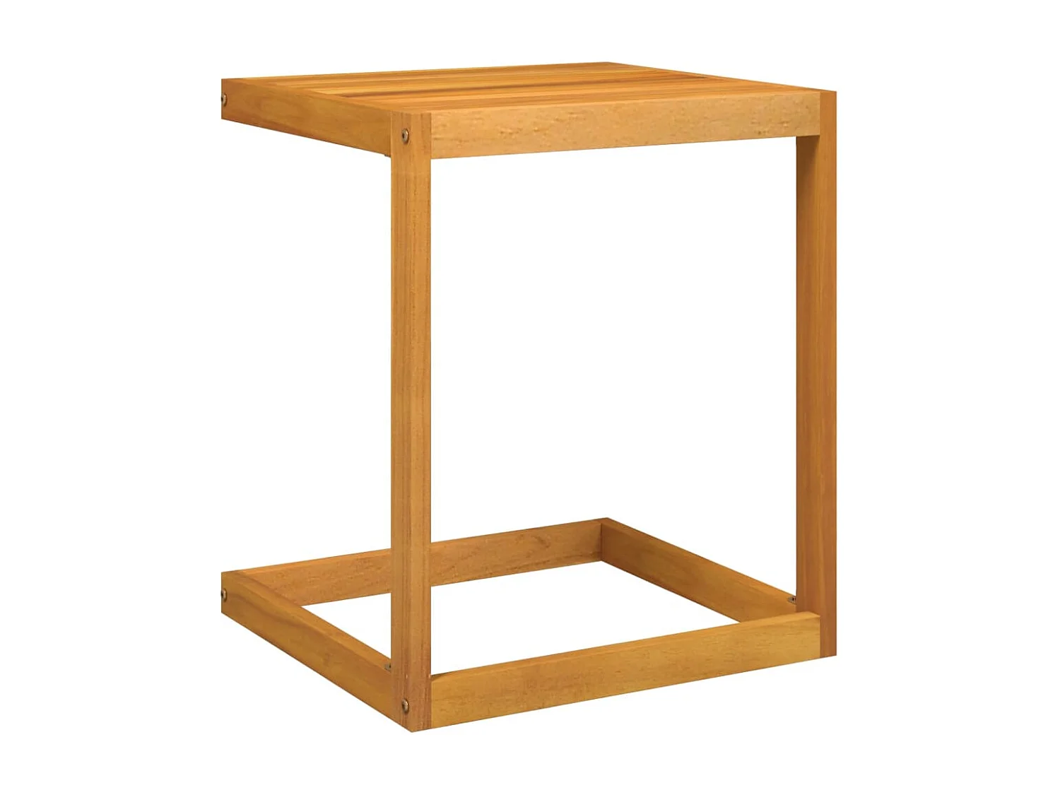 Mesa em C 42x40x50 cm madeira de acácia maciça