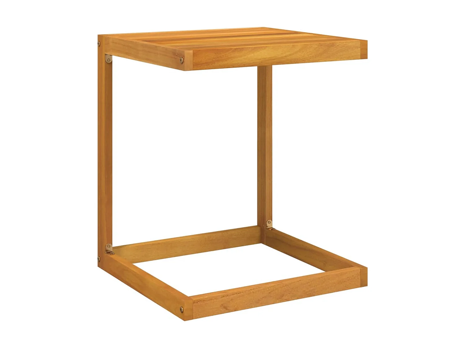 Mesa em C 42x40x50 cm madeira de acácia maciça