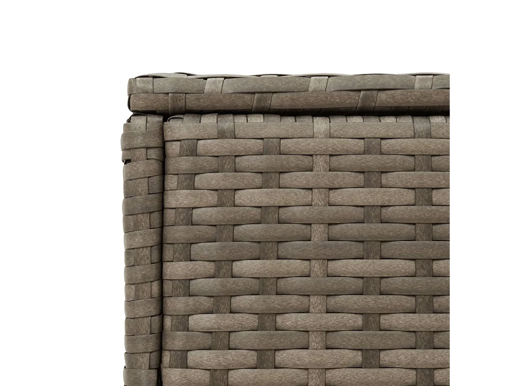 Mesa de apoio jardim c/ tampo vidro 58x27,5x55 cm vime PE cinza