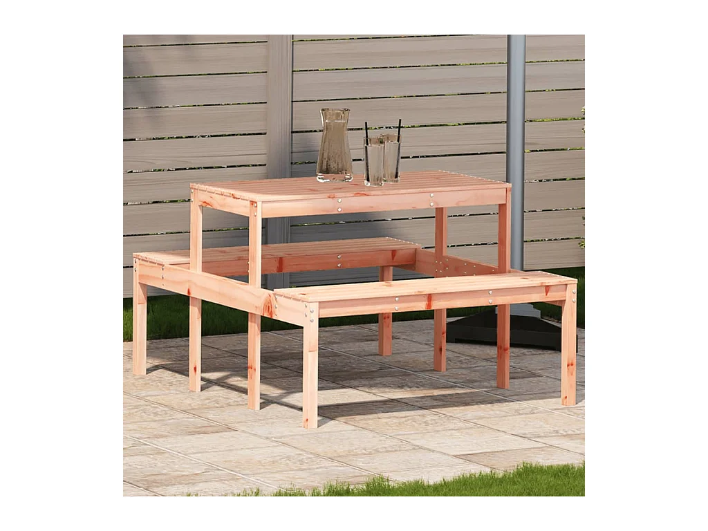 Tavolo da Picnic 110x134x75 cm in Legno Massello di Douglas