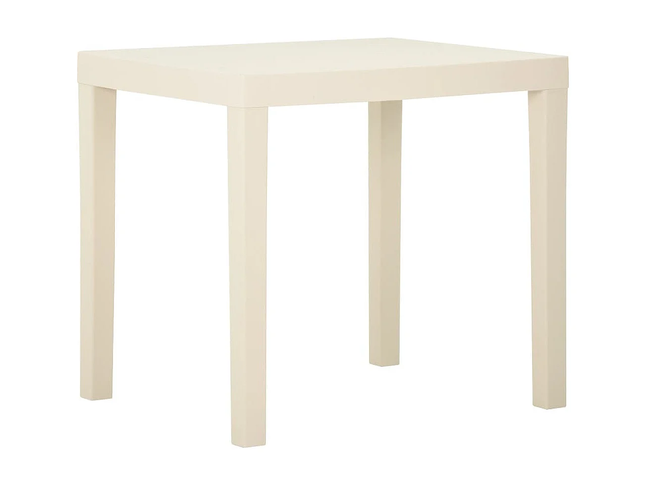 Mesa de jardim 79x65x72 cm plástico branco