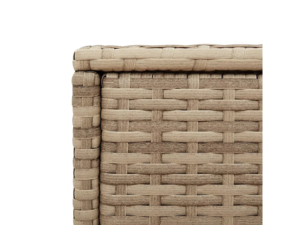 Mesa de apoio jardim c/ tampo vidro 58x27,5x55 cm vime PE bege