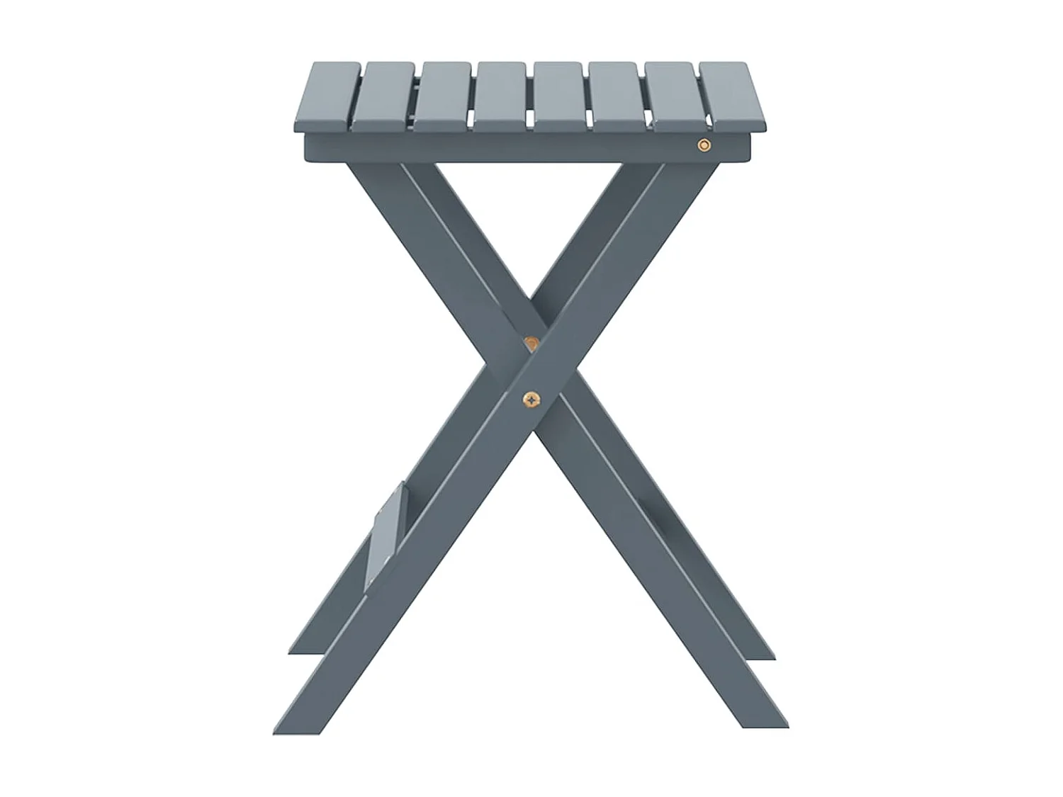 Table d’appoint pliable gris bois de peuplier massif