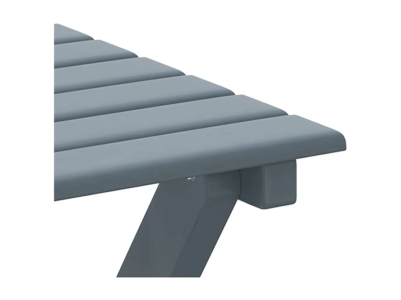 Table d’appoint pliable gris bois de peuplier massif