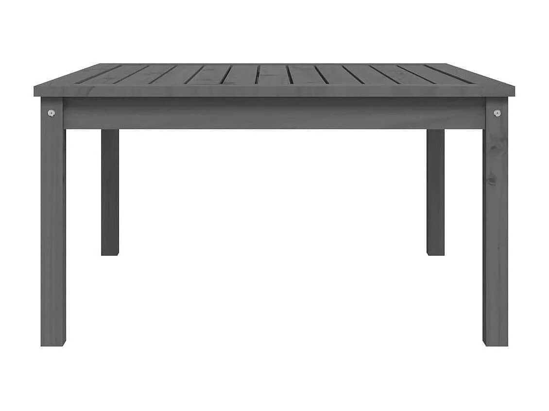 Table de jardin gris 82,5x82,5x45 cm bois massif de pin