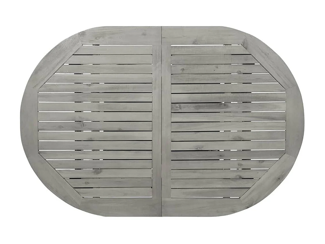 Mesa de jantar p/ jardim (120-170)x80x75 cm acácia maciça