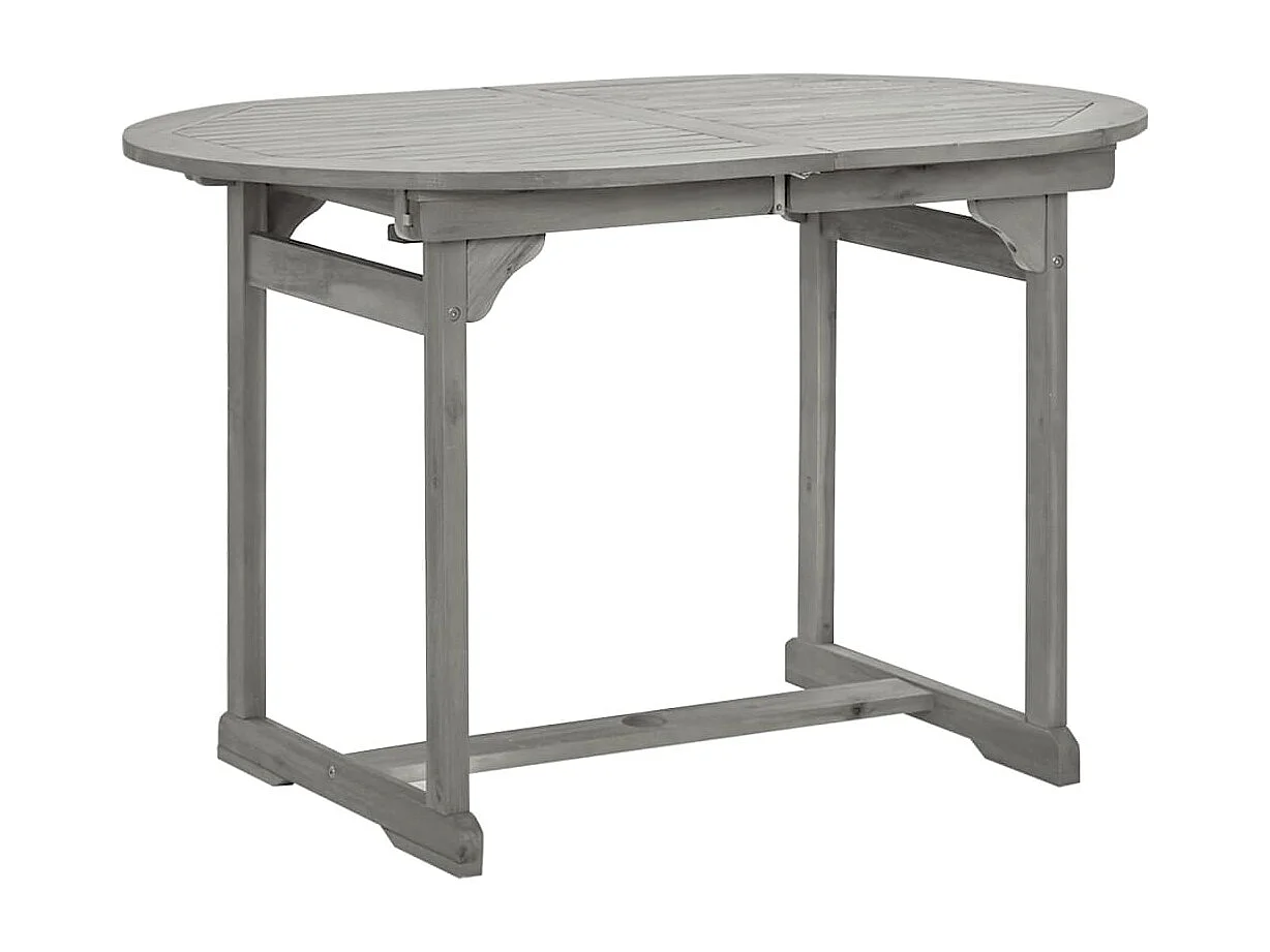 Table à dîner de jardin (120-170)x80x75 cm Bois d'acacia massif