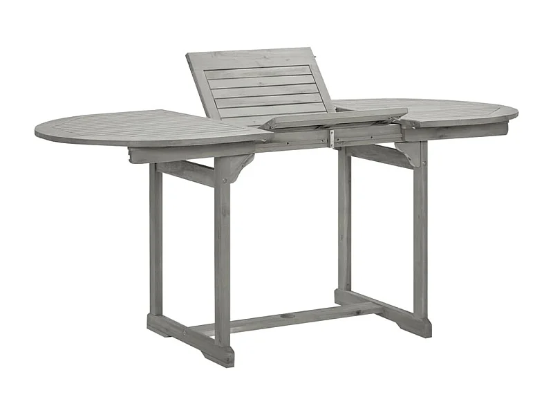 Table à dîner de jardin (120-170)x80x75 cm Bois d'acacia massif