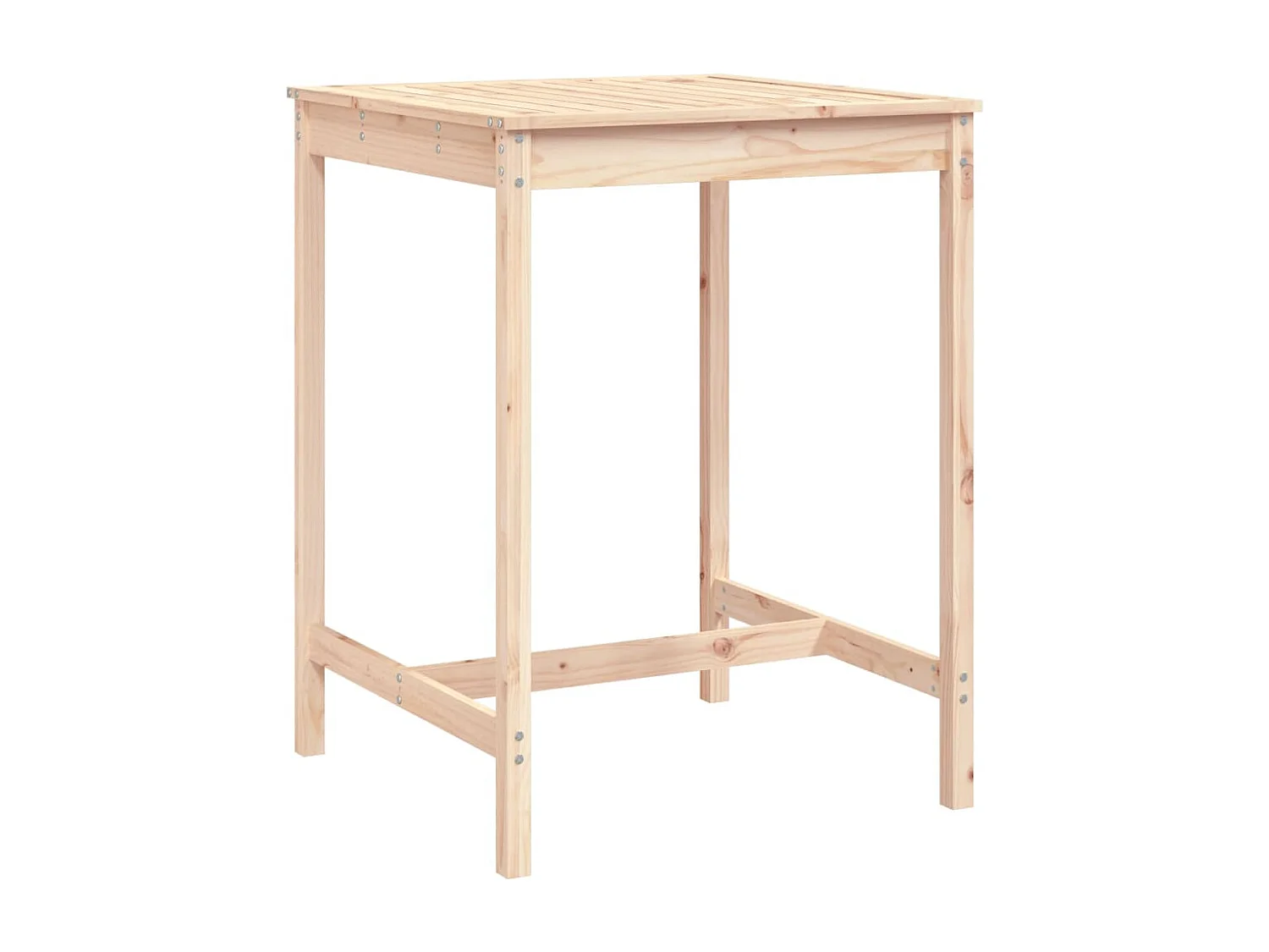 Mesa de jardim 82,5x82,5x110 cm madeira de pinho maciça