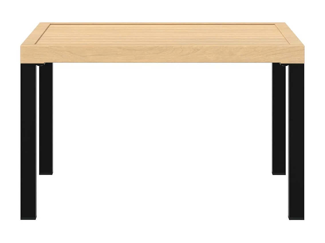 Table basse de jardin noir 65x65x40 cm aluminium