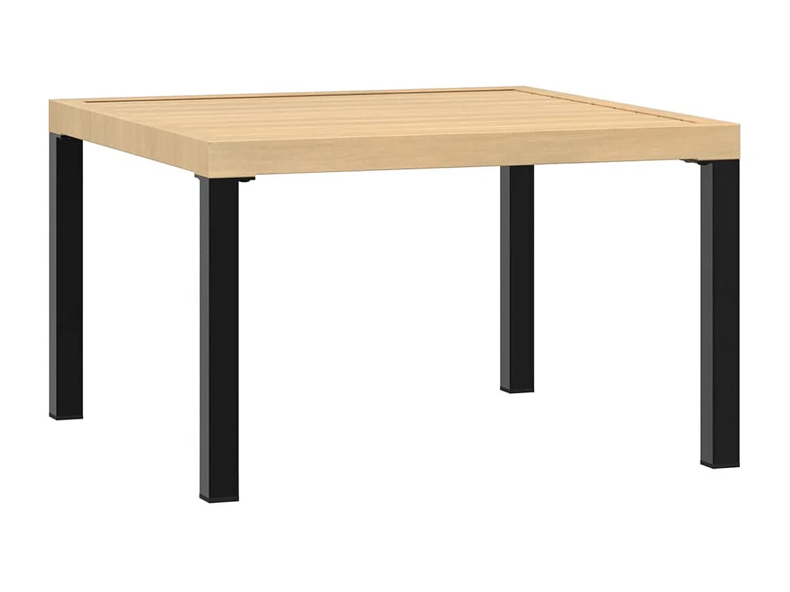 Table basse de jardin noir 65x65x40 cm aluminium