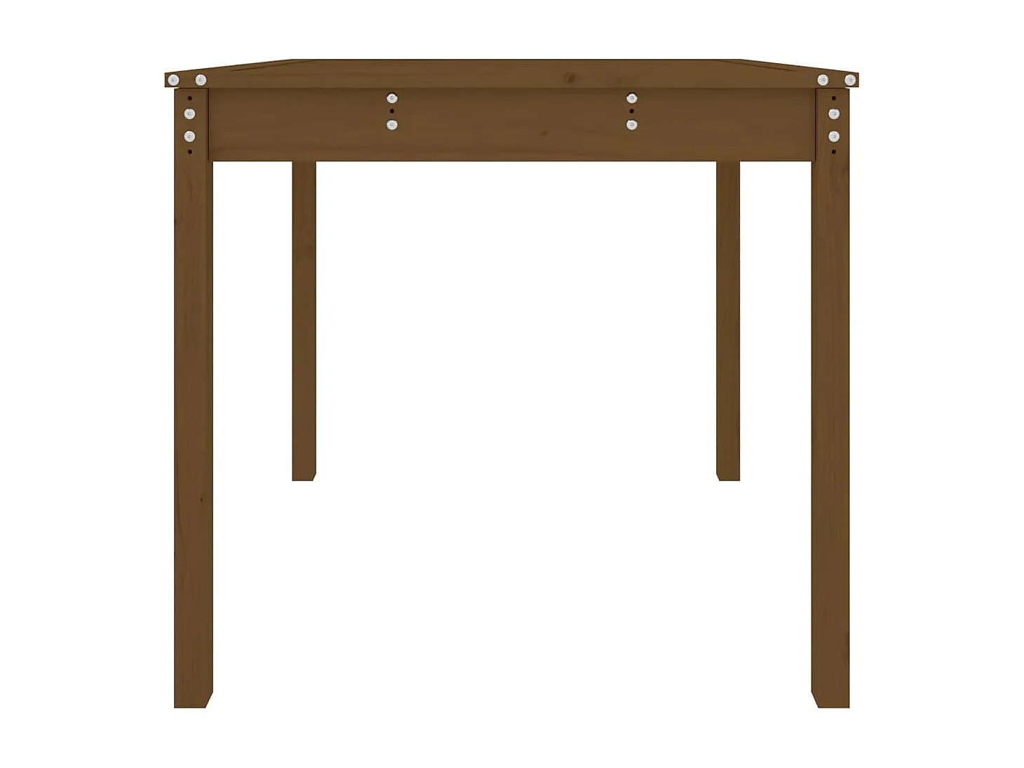 Mesa jardim 82,5x82,5x76cm madeira de pinho maciça castanho-mel