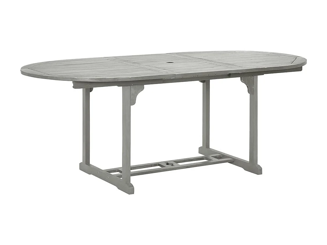 Table de jardin Gris 200x100x75 cm Bois d'acacia massif