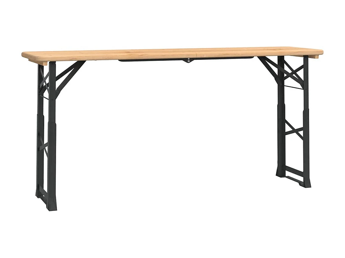 Tavolo Pieghevole Birreria 170x50x75/105cm Legno Massello Abete