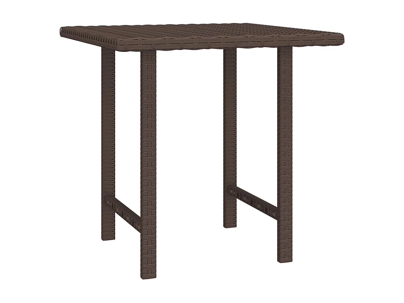 Garten-Beistelltische 3 Stk. Braun Poly Rattan