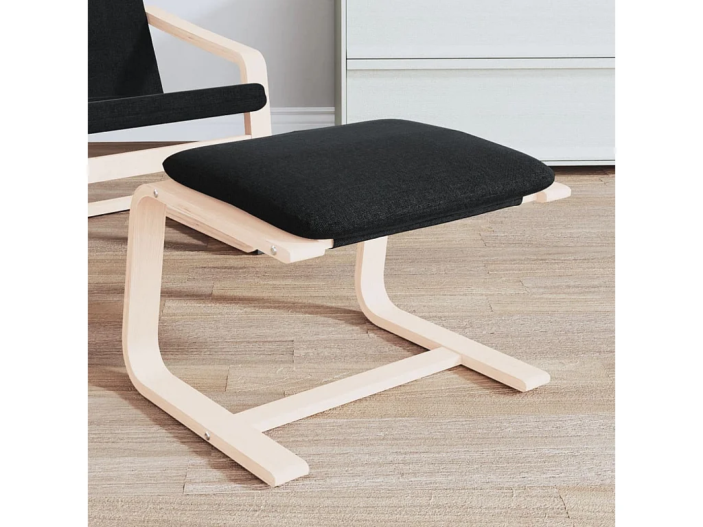 Fußhocker Schwarz 51x41x40 cm Stoff