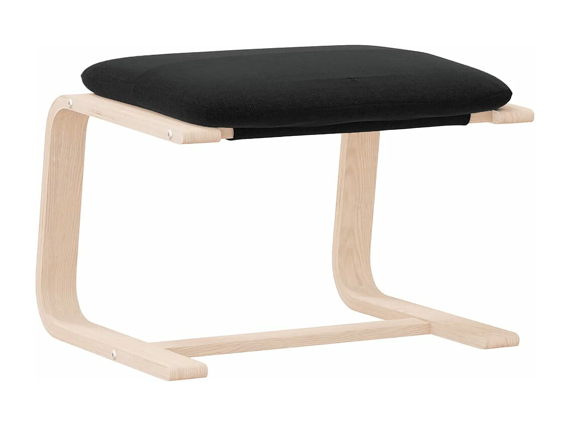 Fußhocker Schwarz 51x41x40 cm Stoff