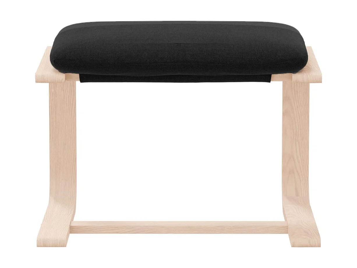 Fußhocker Schwarz 51x41x40 cm Stoff