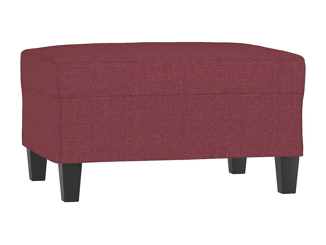 Repose-pied Rouge bordeaux 70x55x41 cm Tissu