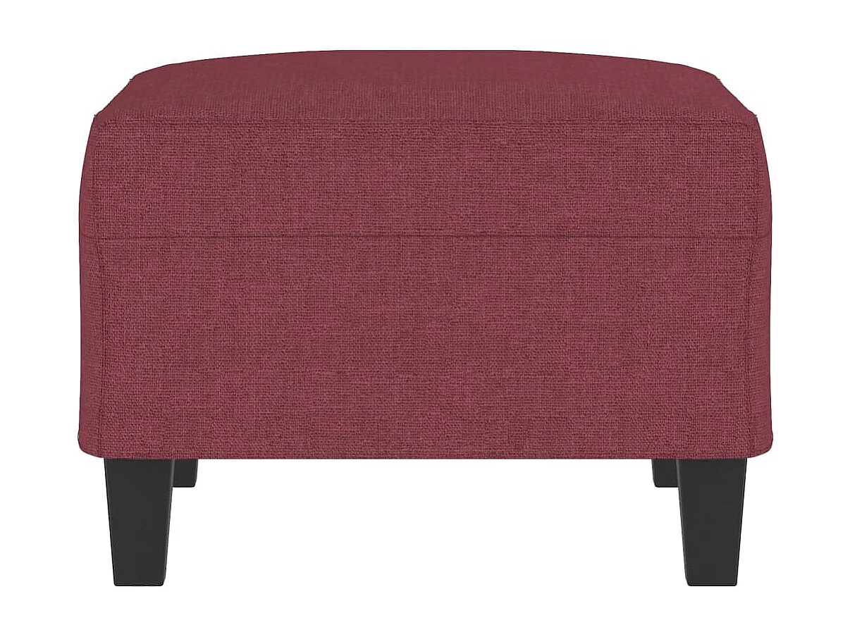 Repose-pied Rouge bordeaux 70x55x41 cm Tissu